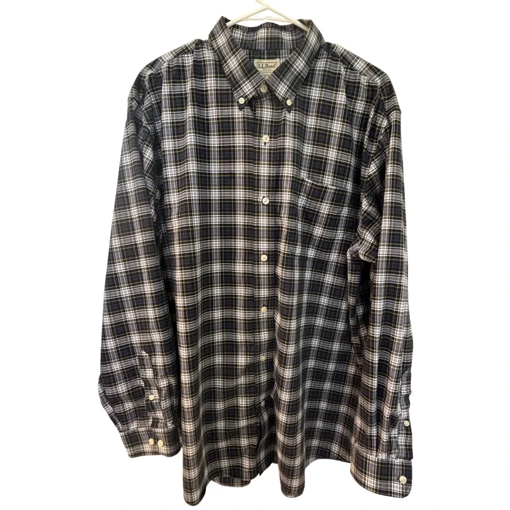 L.L.Bean Mens XL Traditional Fit Plaid Button‎ Down Long Sleeve Shirt